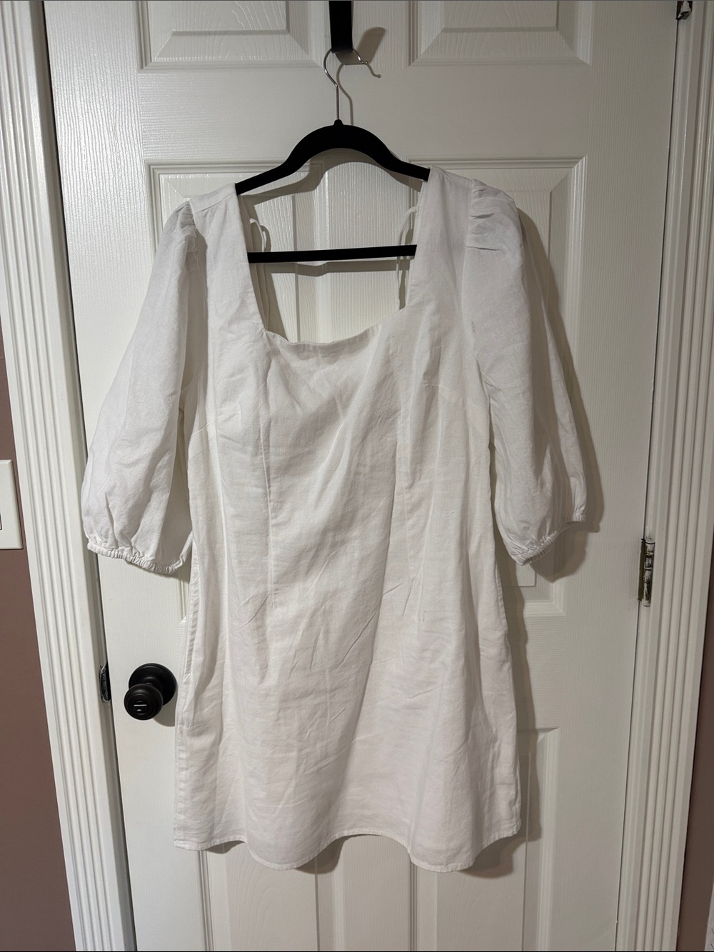 a new day White Puff-Sleeve Mini Dress